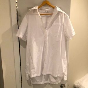 NWOT - Cute, White oversized dress shirt dress